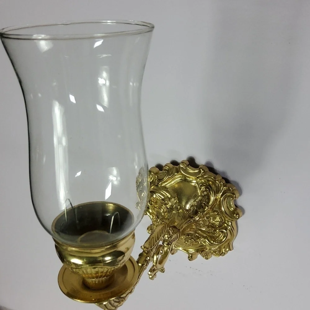 Brass Wall Sconce With Shade Heavy